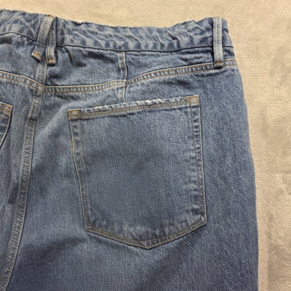 Good American Jeans Womens Size 18 Medium Wash Good 90's Straight Leg GNIC999T - Picture 4 of 10